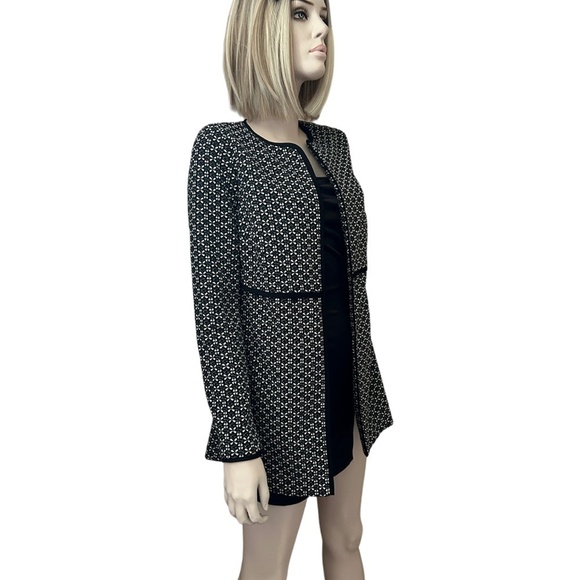 Ricki's Textured Boyfriend Blazer Jacket Open Front Roomy Trench Details S M - Picture 4 of 13